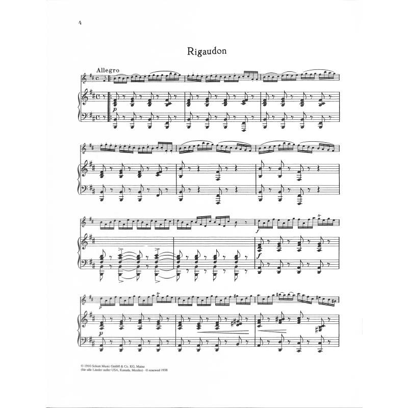 Kreisler, Fritz: Sicilienne und Rigaudon im Stile Francois Francois Francoeur Kreisler, Fritz: Sicilienne und Rigaudon im Stile Francois Francois Francoeur Noter