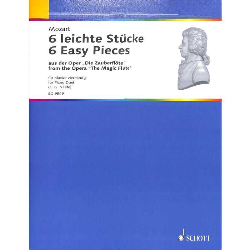 Mozart, Wolfgang Amadeus: 6 Easy Pieces from the Opera "The Magic Flute" for piano duet