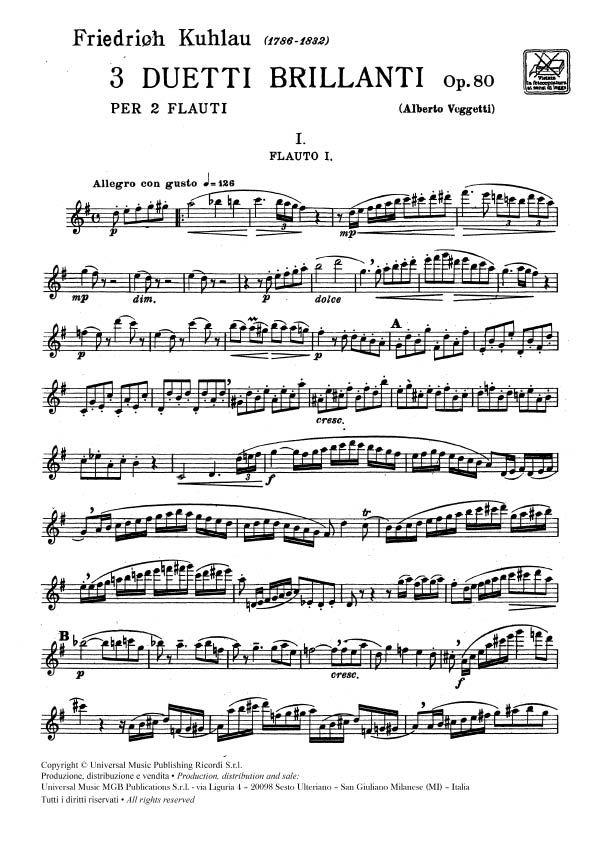 Kuhlau, Friedrich: 3 Duetti Brillanti Op. 80