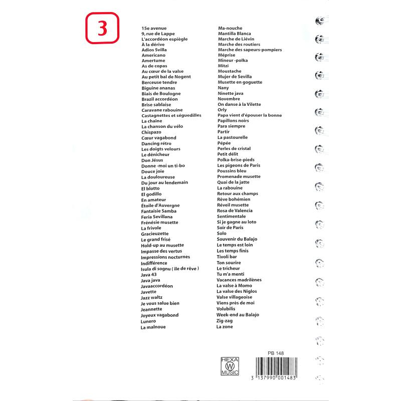 Musette 3 - recueil de 110 succès