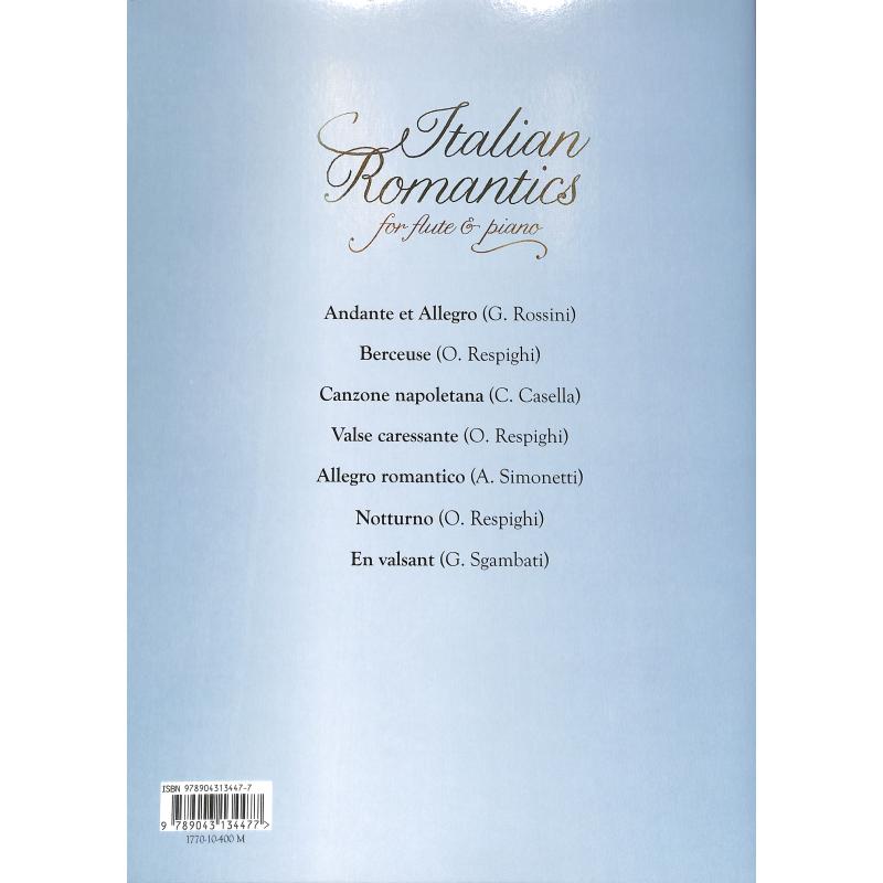 Italian Romantics for flute and piano (Bok + CD)