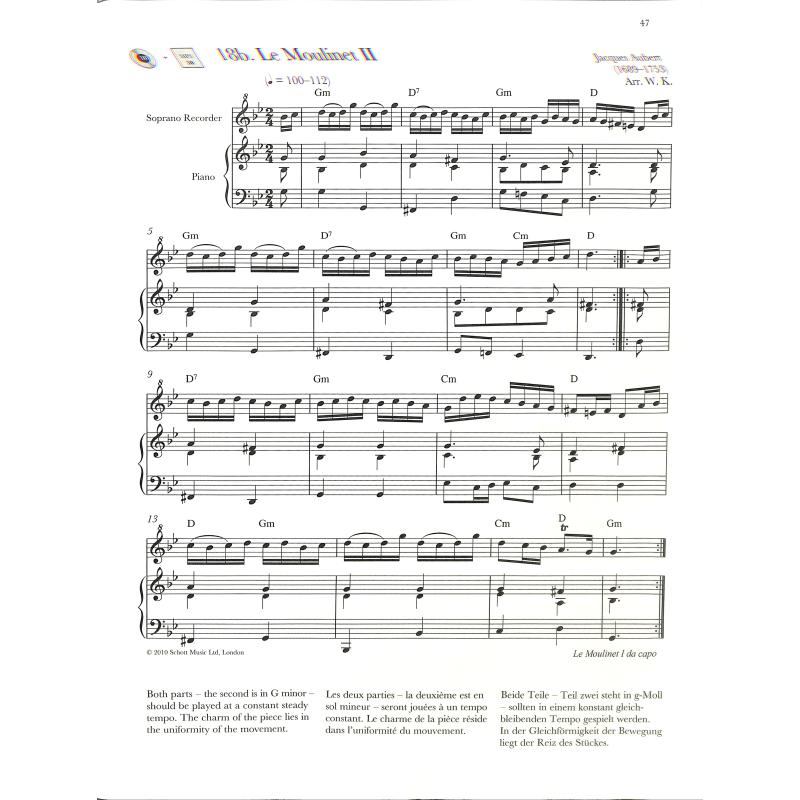 Baroque Recorder Anthology 2, 32 Works for Soprano Recorder with Piano/Guitar Accompaniment (Bok + Online Material)
