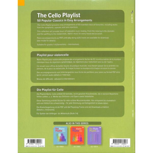 The Cello Playlist (Bok + Online material) Cello Album