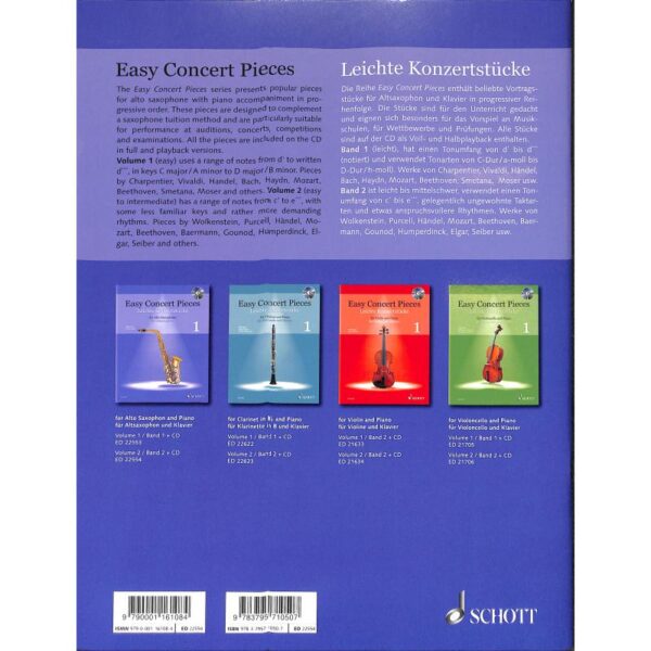 Easy Concert Pieces for Alto Saxophone 2 (Bok + CD) Noter