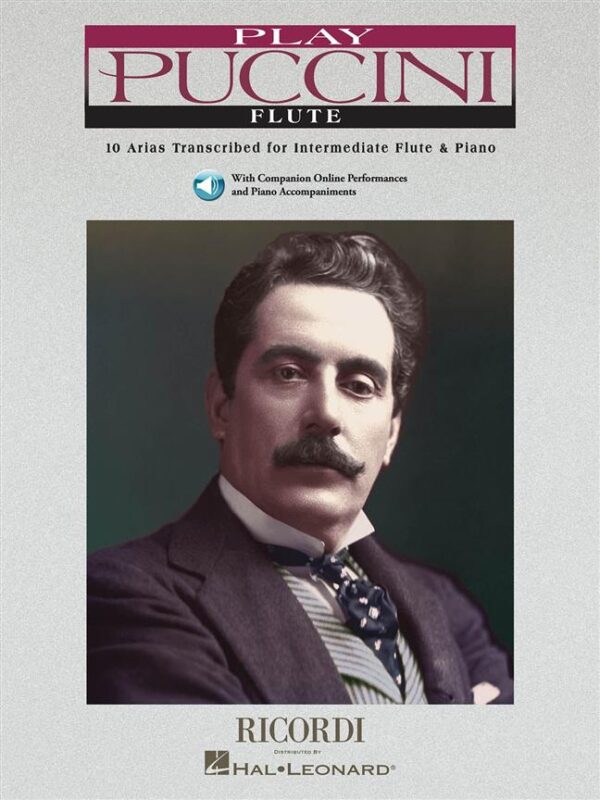Play Puccini – Flute Playalong (Bok + Online audio access och pianokomp) Noter