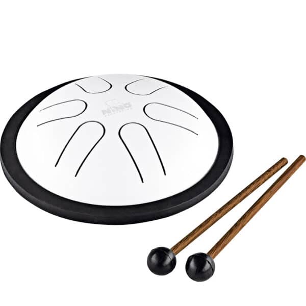 NINO Steel Tongue Drom, White Miniatyr Steel Tongue Drum 5,5 ” Övriga Instrument