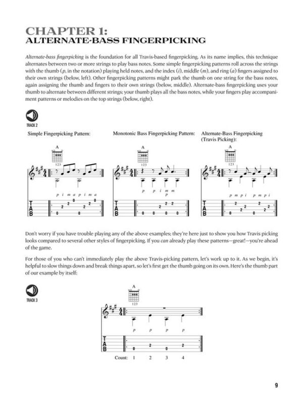 Travis Picking – A guitarist’s guide to fingerpicking techniques, patterns and styles (Bok + online audio access) Gitarr