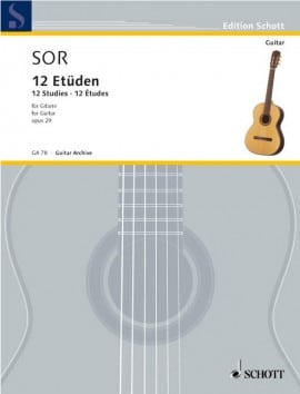 Sor, Fernando: 12 etüden/12 Studies for Guitar opus 29