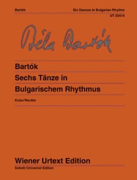 Bartok, Béla: Sechs Tänze in Bulgarischem Rhytmus/Six Dances in Bulgarian Rhythm (wiener urtext)