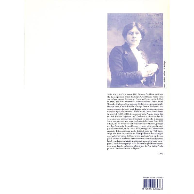 Boulanger, Nadia: 3 pieces pour violoncello et piano nr. 1 En mi bemol mineur