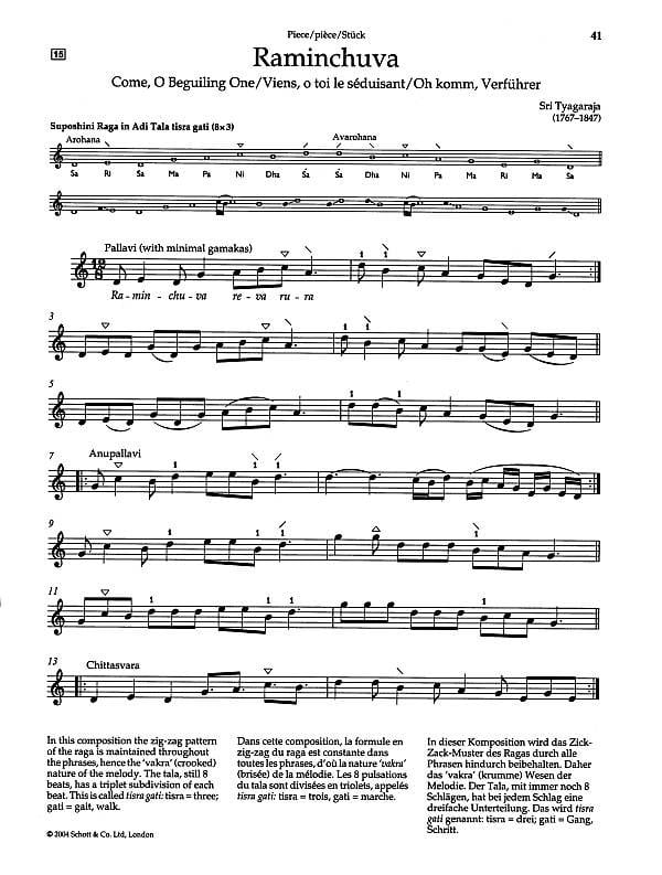 Indian Melodies for violin - Styles / Techniques / Ornamentation (bok + CD)