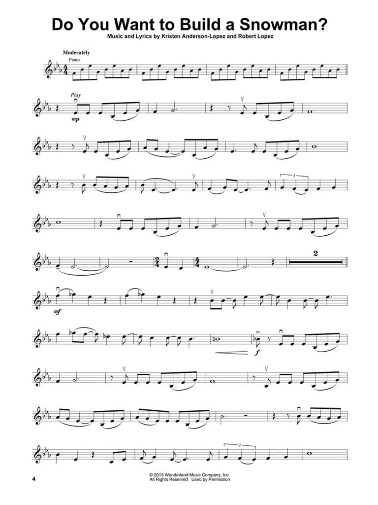 Frozen - Violin (bok + audio access)