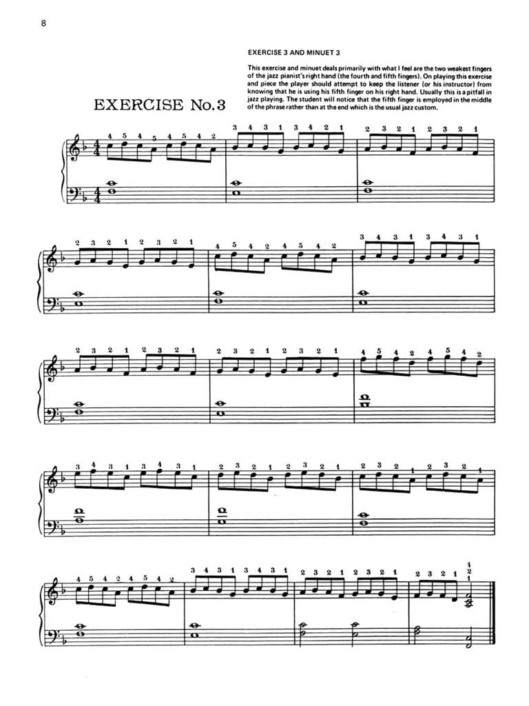 Jazz Exercises, Minuets, Etudes & Pieces 2nd edition