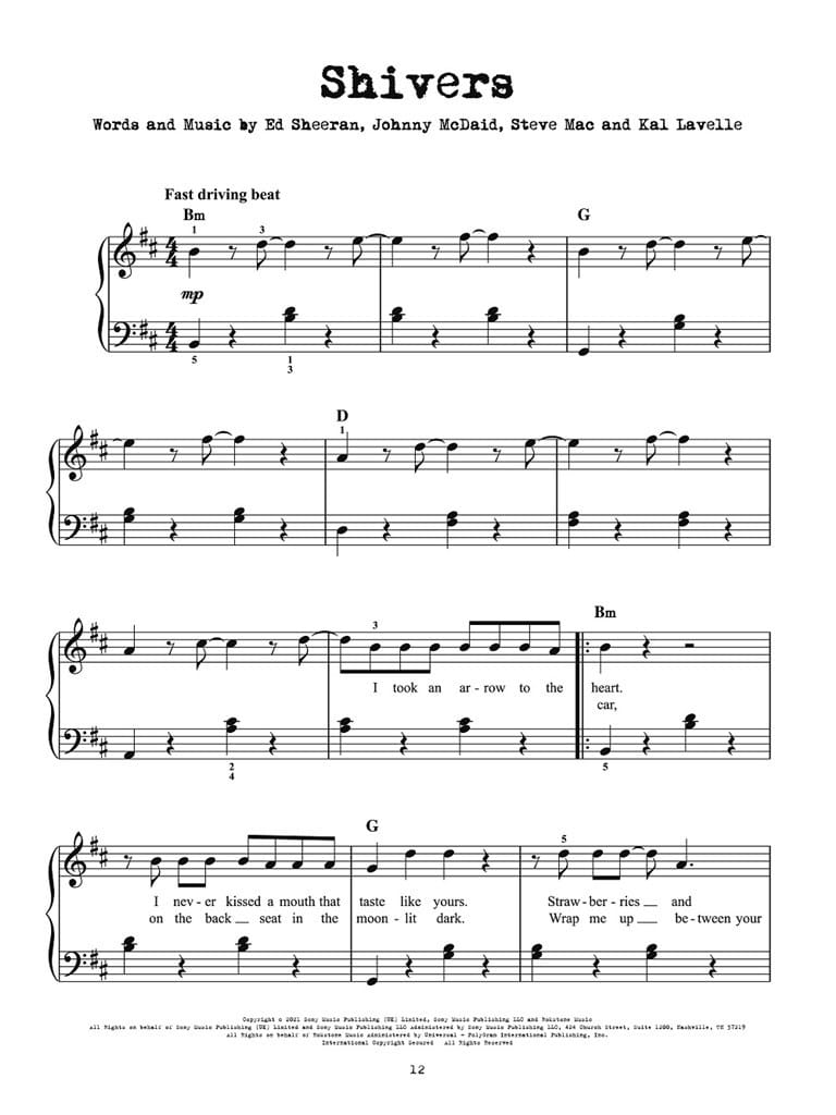 Ed Sheeran: Equals Easy Piano