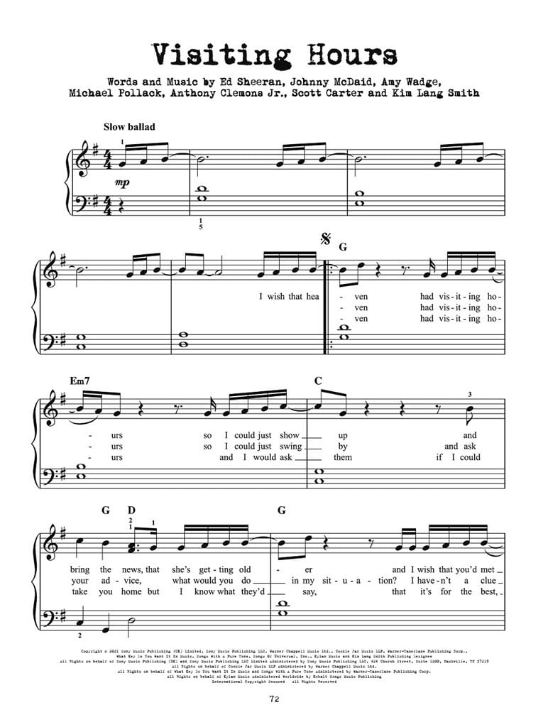 Ed Sheeran: Equals Easy Piano