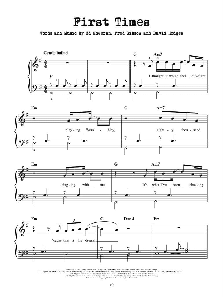 Ed Sheeran: Equals Easy Piano