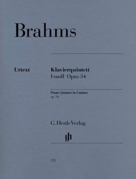 Brahms, Johannes: Piano Quintet in f minor, op. 34/Pianokvintett (urtext) Brahms, Johannes: Piano Quintet in f minor, op. 34/Pianokvintett (urtext) Kammarmusik/Ensemble