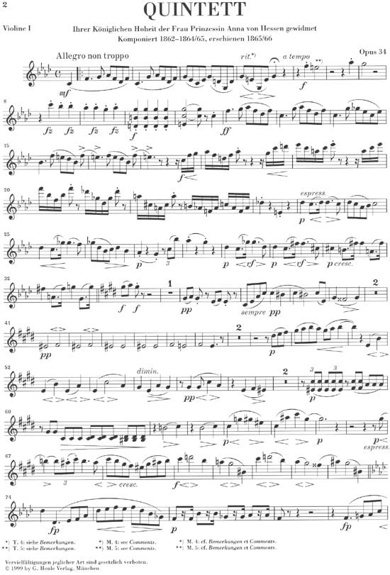 Brahms, Johannes: Piano Quintet in f minor, op. 34/Pianokvintett (urtext) Brahms, Johannes: Piano Quintet in f minor, op. 34/Pianokvintett (urtext) Kammarmusik/Ensemble