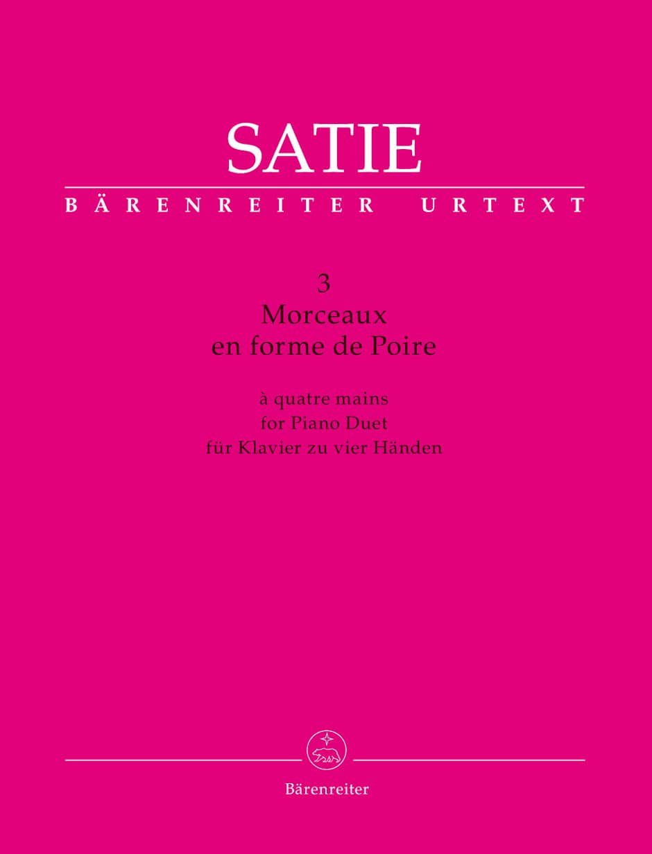 Satie, Erik: 3 Morceaux en forme de Poire à quatre mains/for piano Duet/4-händig piano (urtext)