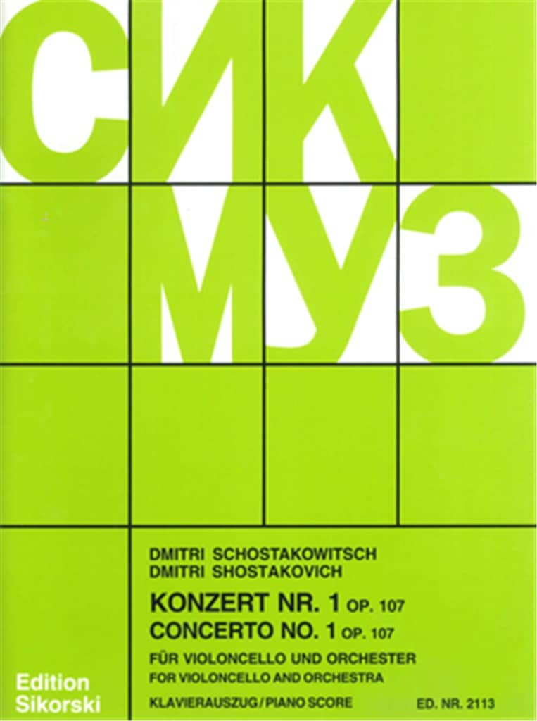 Schostakowitsch, Dmitri: Konzert Nr. 1 for Violoncello and Orchestra Opus 107 (Revised edition) Klaverutdrag
