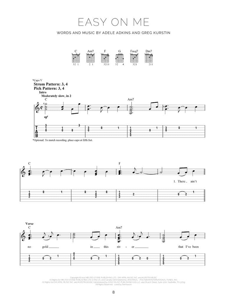Adele – 30 (easy guitar TAB) Adele – 30 (easy guitar TAB) Gitarr