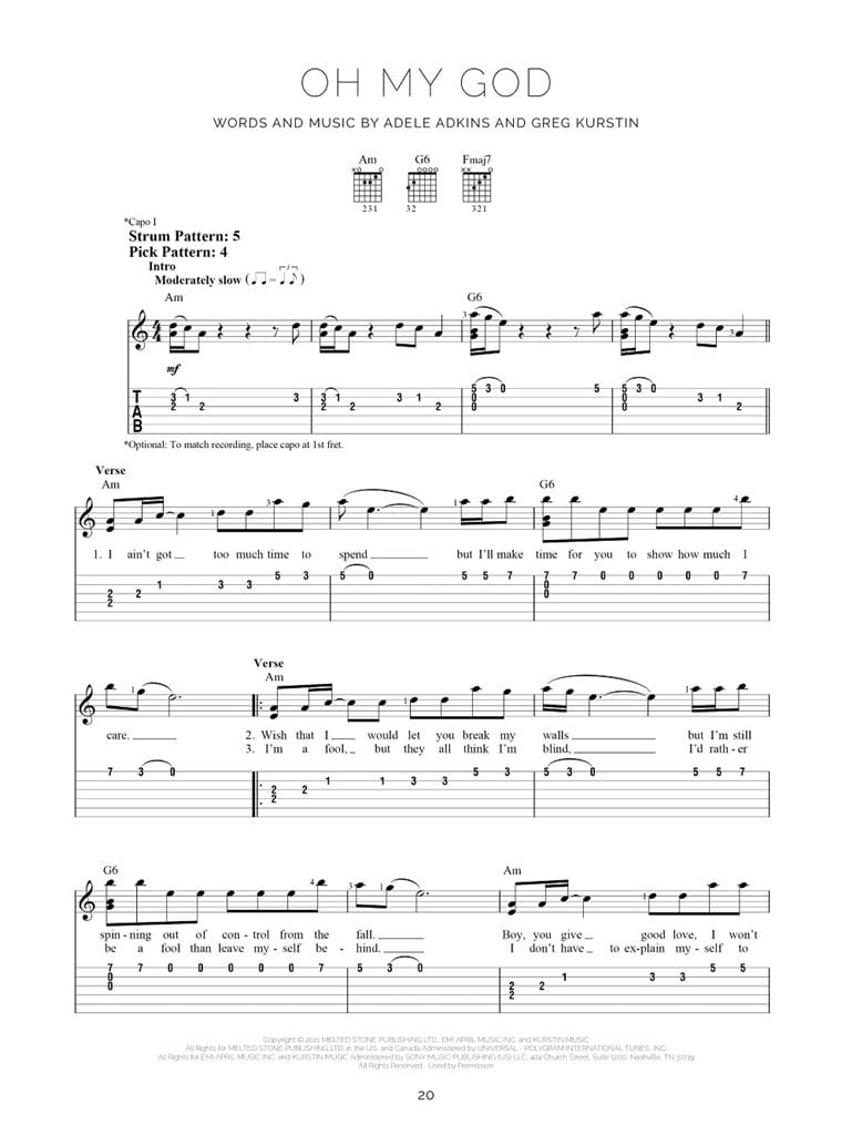 Adele – 30 (easy guitar TAB) Adele – 30 (easy guitar TAB) Gitarr
