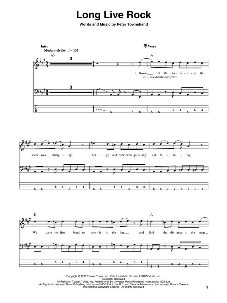 Hal Leonard Bass Play-Along Vol. 28: The Who (Bok + online audio access)