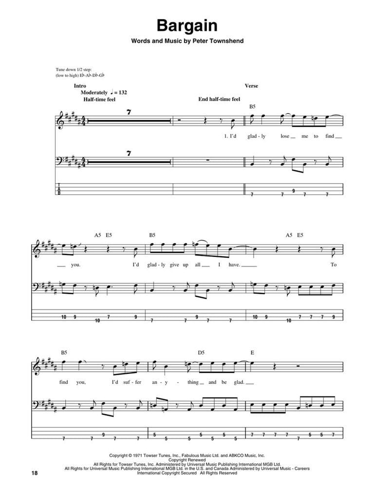 Hal Leonard Bass Play-Along Vol. 28: The Who (Bok + online audio access)
