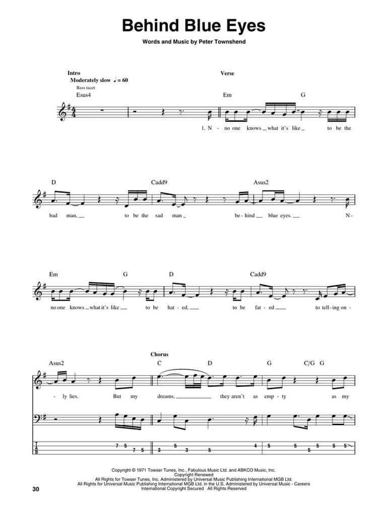 Hal Leonard Bass Play-Along Vol. 28: The Who (Bok + online audio access)