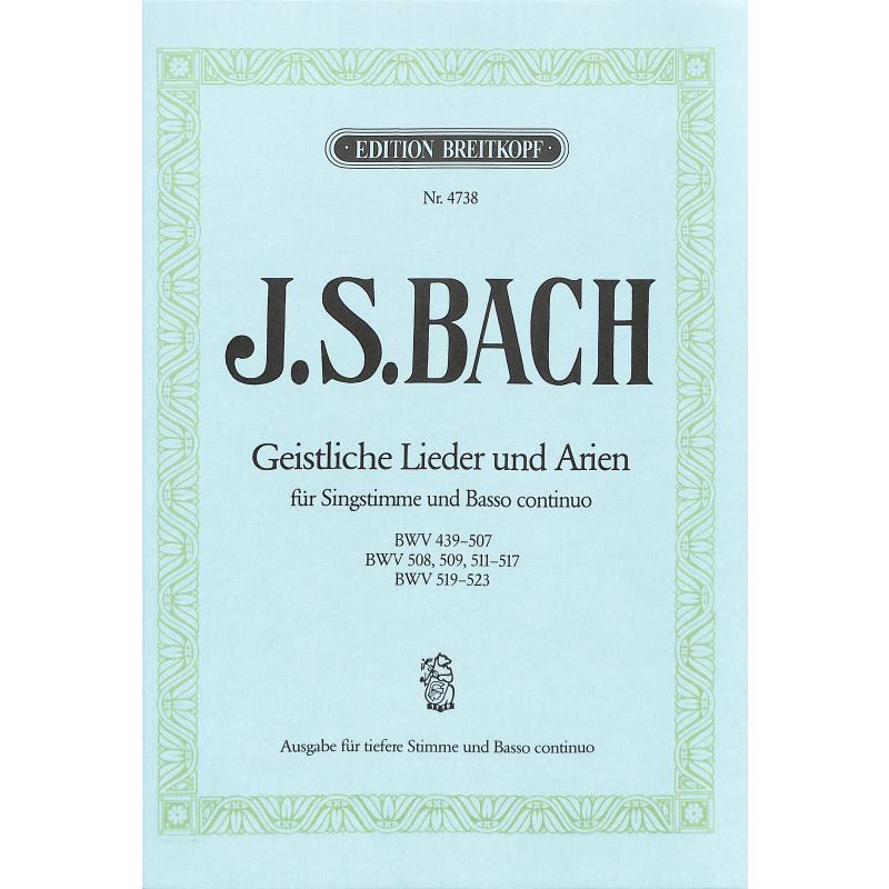 Bach, Johann Sebastian: Geistliche Lieder und Arien (low voice and piano) Bach, Johann Sebastian: Geistliche Lieder und Arien (low voice and piano) Noter
