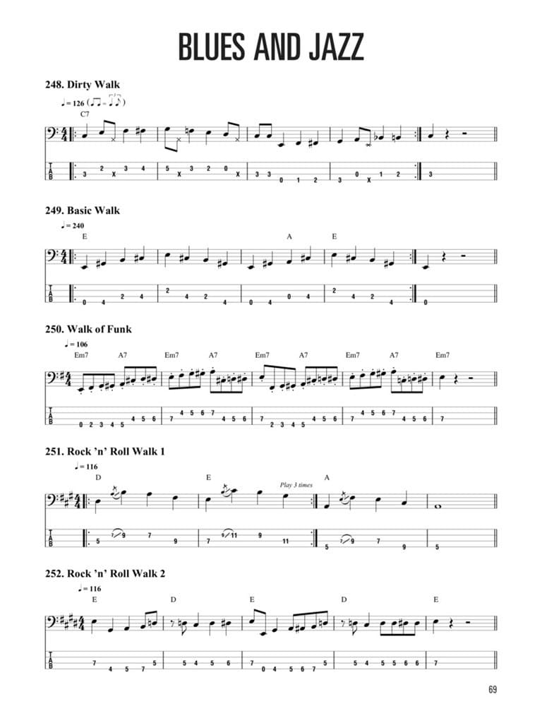 Hal Leonard Bass Method 500 Grooves - All Styles - All Levels (bok + online audio access)
