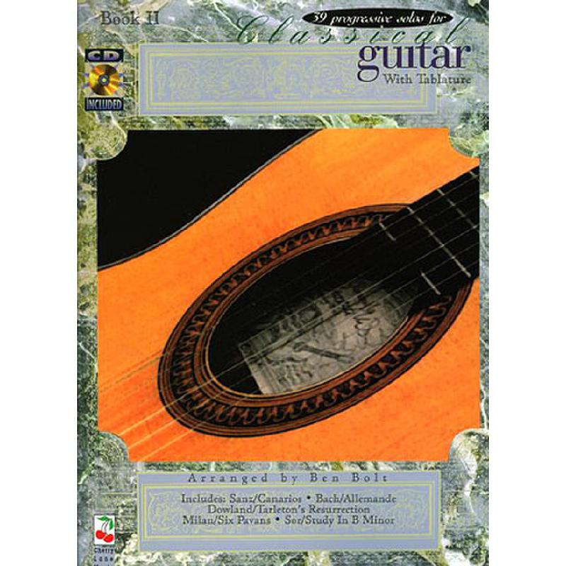 39 progressive solos for classical guitar with tablature, Bok 2 (Bok + CD)