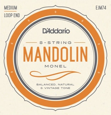 D'Addario EJM74, Strängar till Mandolin (monel, loop end) medium, set