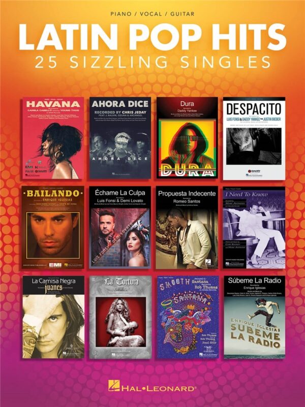 Latin Pop Hits – 25 sizzling singles Antologier (sång, piano, gitarrackordboxar))