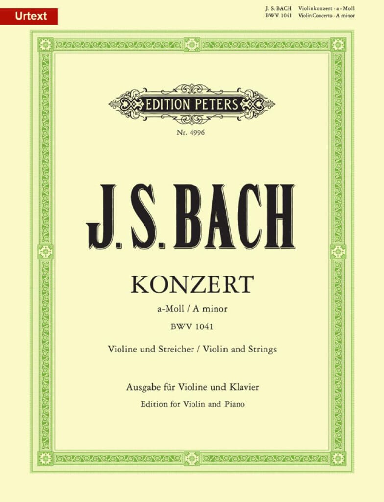 Bach, Johann Sebastian: Konzert a-Moll/A minor BWV 1041 Violinkonsert nr. 1 (urtext)