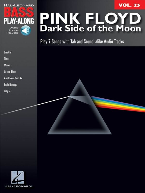 Hal Leonard Bass Play-Along Vol. 23: Pink Floyd – Dark Side of the Moon (bok + online audio access) Elbas