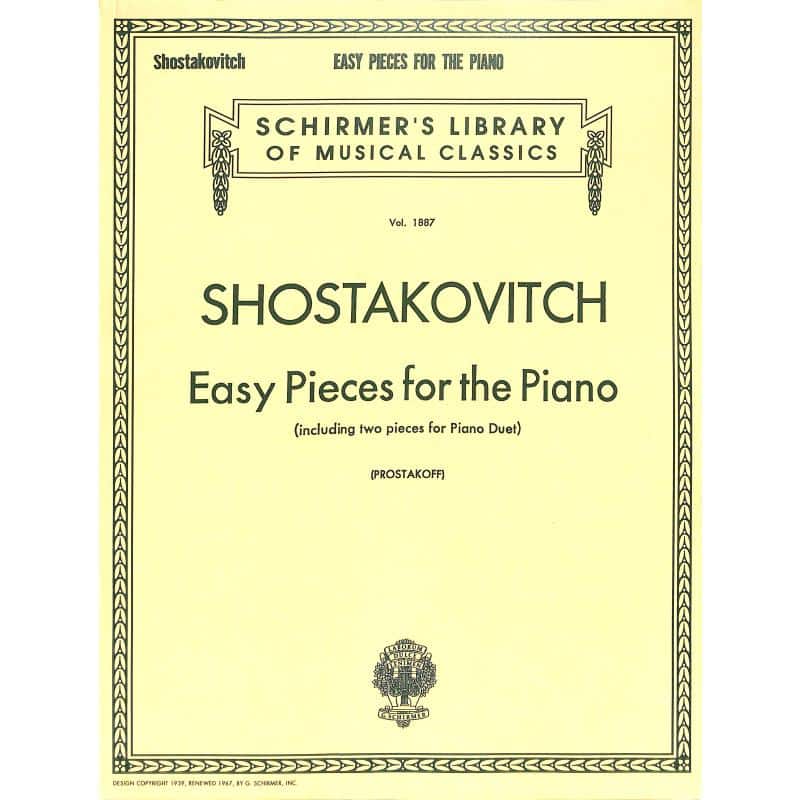 Shostakovitch, Dimitri: Easy Pieces for the Piano (Prostakoff)