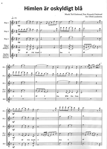 Lundström, Ulrik (arr): Musik för flöjtensemble 1