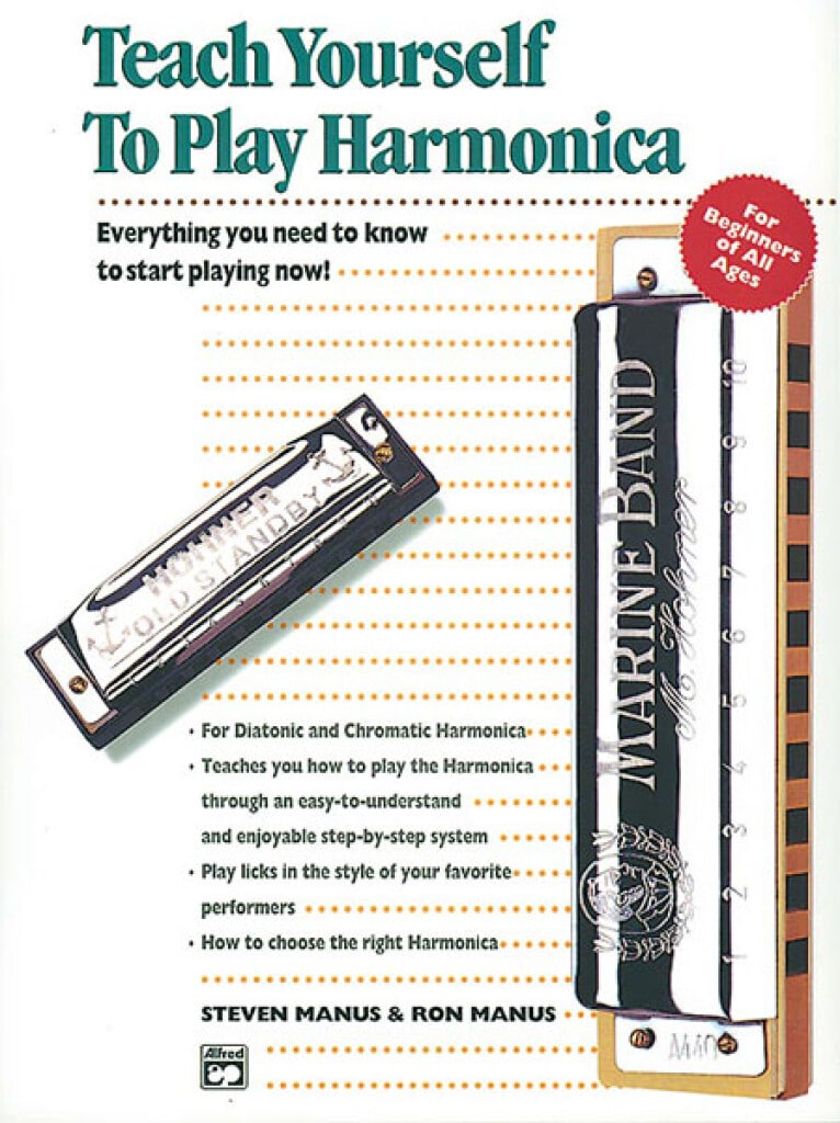 Alfred's Teach Yourself To Play Harmonica (diatonisk och kromatisk munspel)
