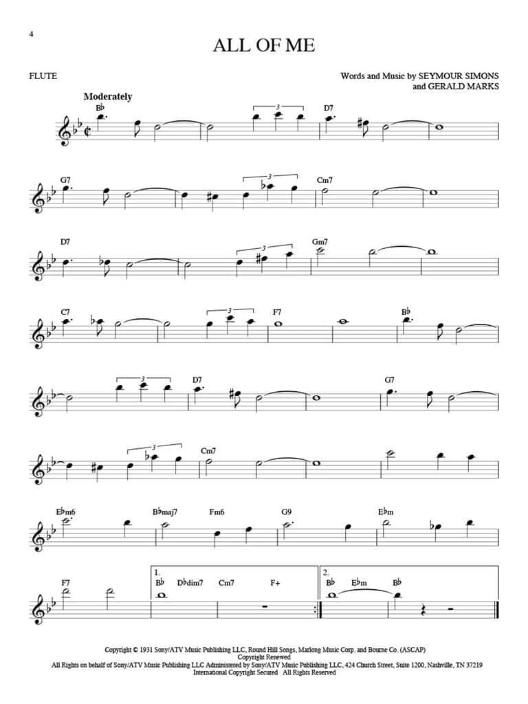 101 Jazz Songs for Violin (Melodi och ackordanalys)