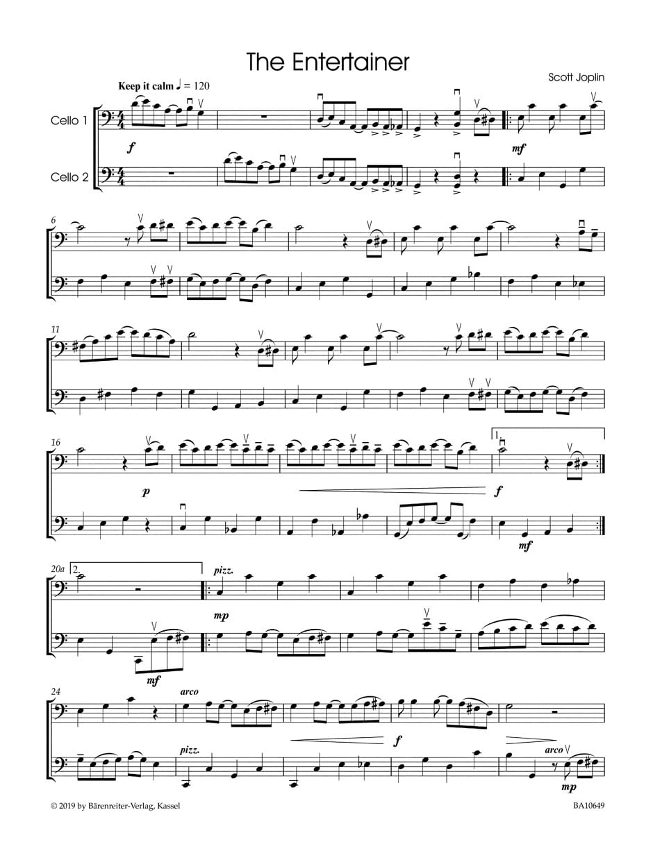 The Roots of Jazz for two Violoncellos The Roots of Jazz for two Violoncellos Celloduetter