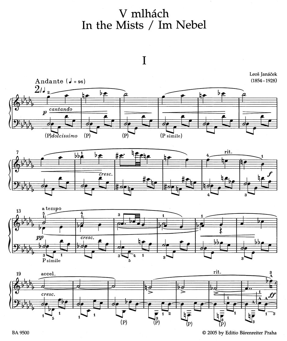 Janácek, Leoš: In the Mists for piano (urtext)