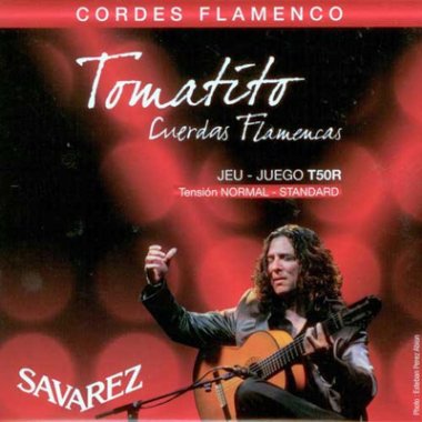 Savarez TOMATITO gitarrsträngar för Flamencogitarr Cordes Flamenco Normal Tension full set, JEU-JUEGO T50R Gitarrsträngar