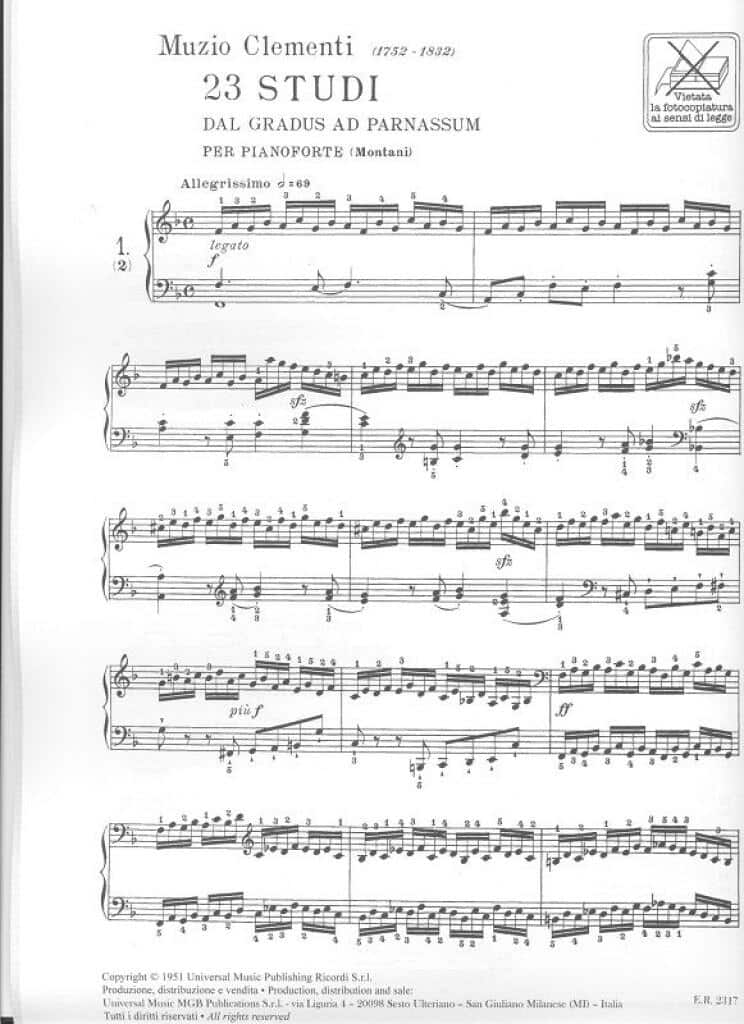 Clementi, Muzio: 23 Studi Dal ’Gradus Ad Parnassum’ Clementi, Muzio: 23 Studi Dal ’Gradus Ad Parnassum’ Noter