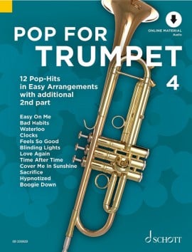 Pop For Trumpet 4 12 Pop-Hits in Easy Arrangements  (bok + online audio access) Bleckblås: Trumpet, Valthorn, Althorn, Trombon, Tuba
