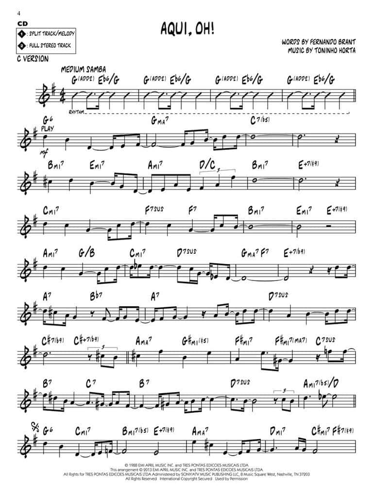 Hal Leonard Jazz Play-Along Vol. 147: Samba Hal Leonard Jazz Play-Along Vol. 147: Samba Jazz Playalong/Aebersold