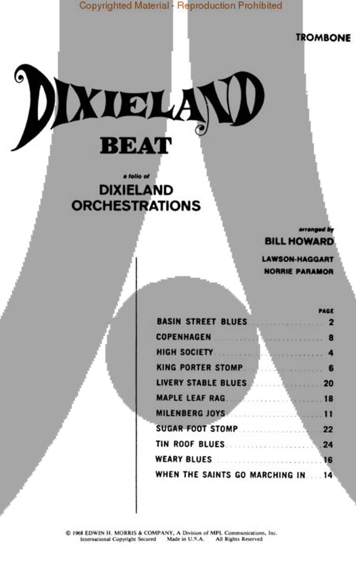 Dixieland Beat Jazz Folio: Dixieland Beat No.1 - Trombon