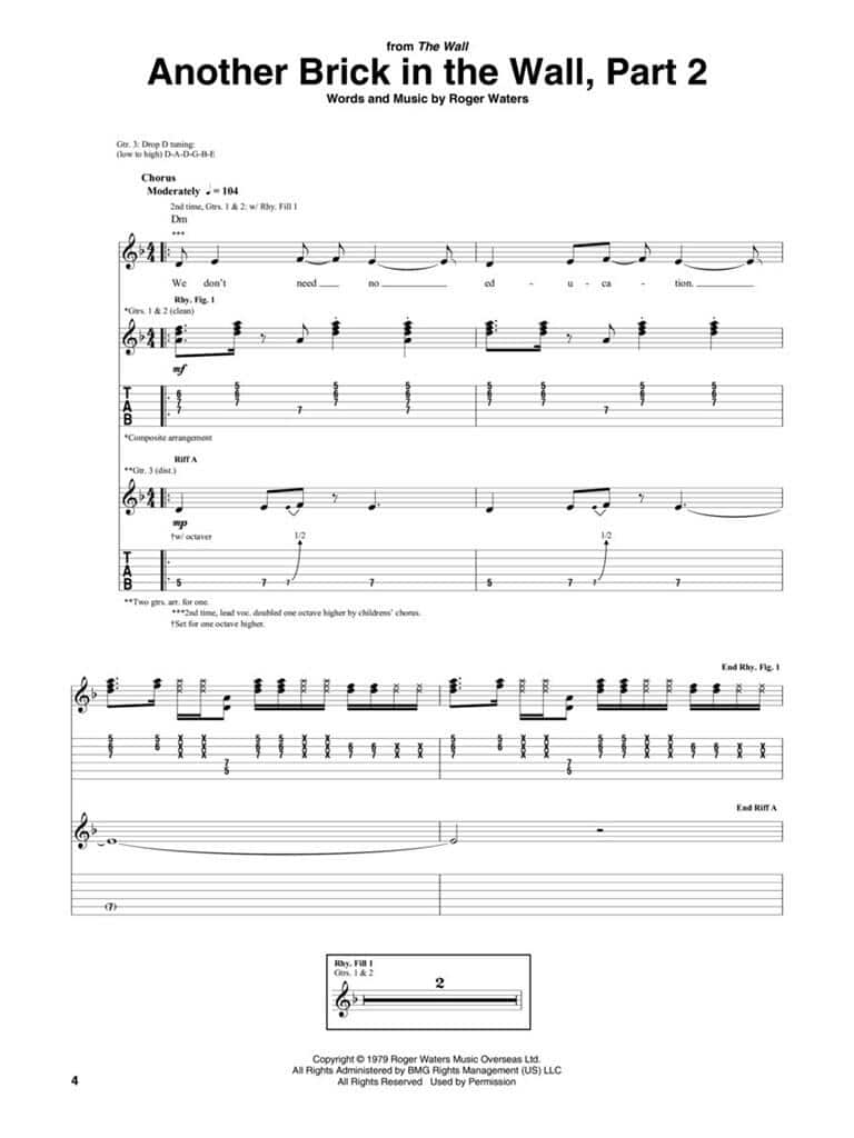 Guitar Recorded Versions: Pink Floyd - Guitar Anthology