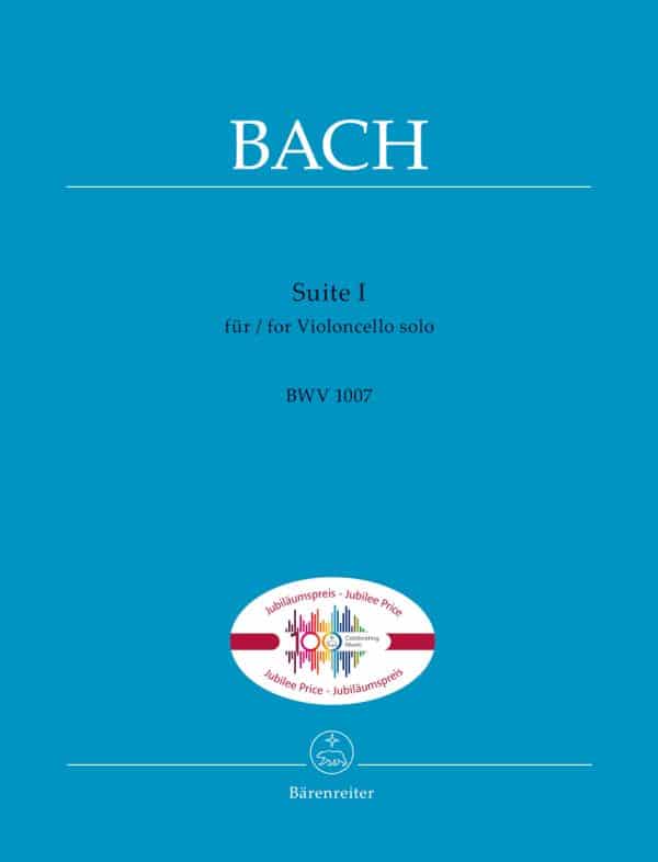 Bach, Johann Sebastian: Suite I for Violoncello solo BWV 1007 (urtext, 100 years of Bärenreiter Jubilee edition) Cello klassisk repertoar