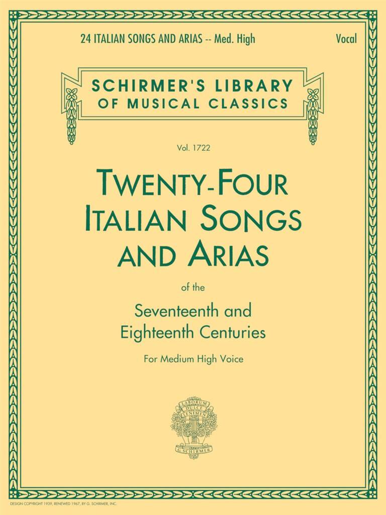 24 Italian Songs And Arias Of The 17th And 18th Centuries - Medium High Voice (endast bok)